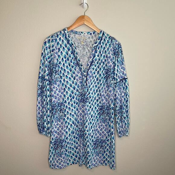 Lilly Pulitzer Dress Bright Pineapple Toe Joy Knit Tunic Dress XS - Picture 2 of 10